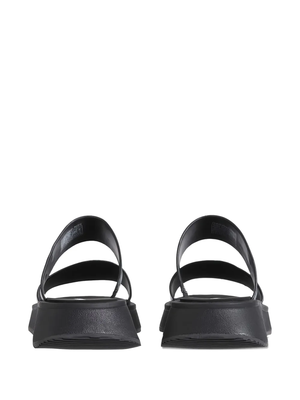 Calvin Klein Jeans double-strap platform flat sandals Black