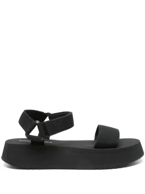 Calvin Klein Jeans sandalias de lona con plataforma