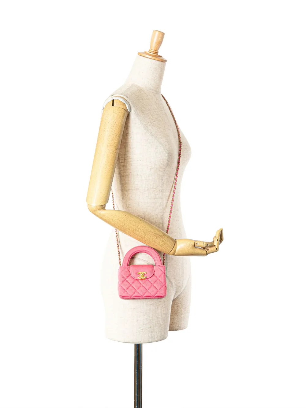 CHANEL Pre-Owned 2021-2024 Mini Nano Jersey Kelly Shopper Bag satchel | Bags | Image 2