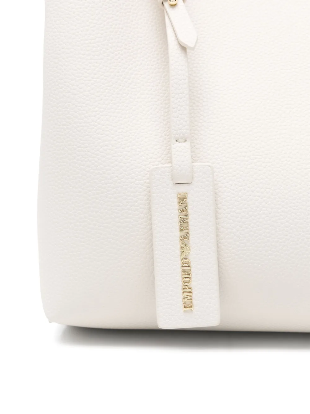 Emporio Armani Shopper met logo jacquard Beige
