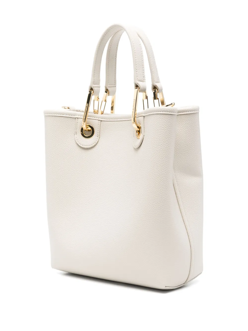 Emporio Armani Shopper met logo jacquard Beige