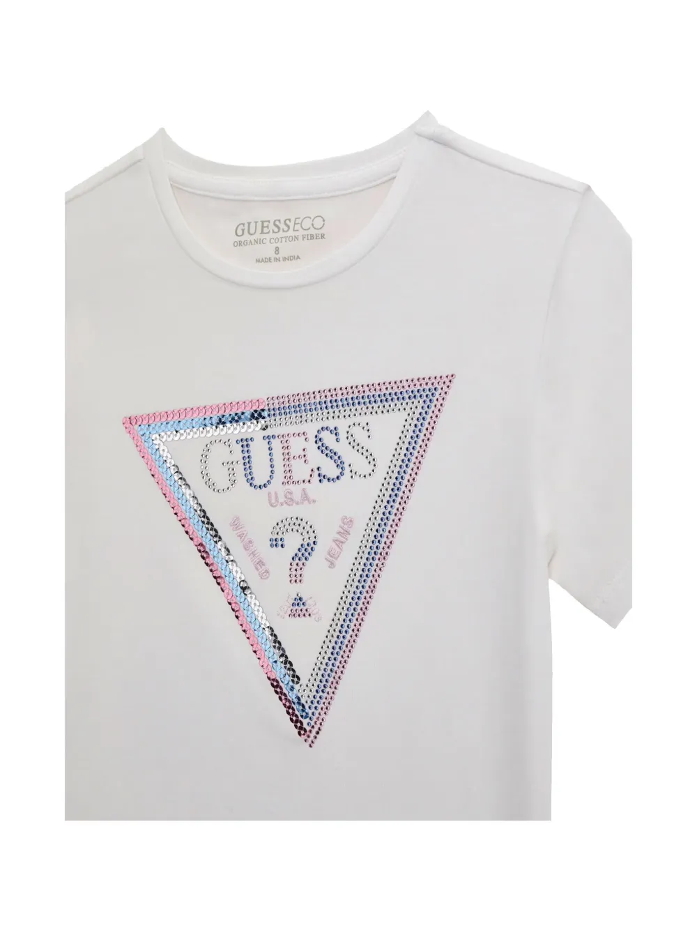 guess kids T-shirt met logo Wit