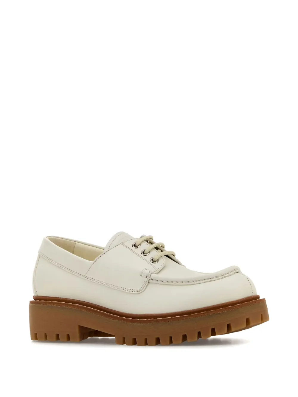 Prada leather lace-up shoes - Wit