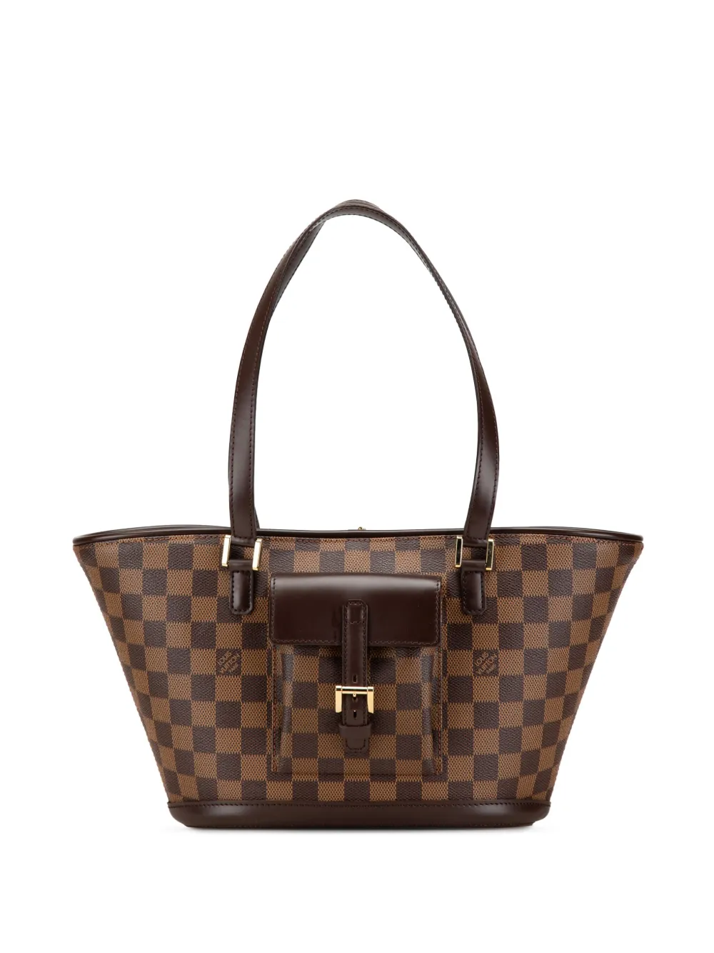 Louis Vuitton Pre-Owned 2004 ダミエ エベヌ マノスク PM ショルダーバッグ - ブラウン Louis Vuitton Pre-Owned 2004 ダミエ エベヌ マノスク PM ショルダーバッグ - ブラウン