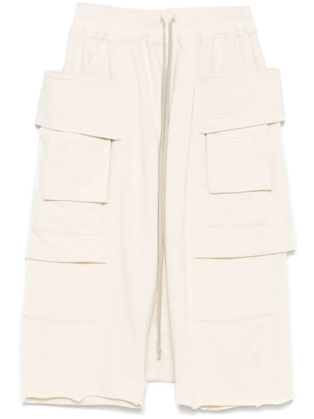 Rick Owens Drkshdw Creatch Cargo Shorts In Nude