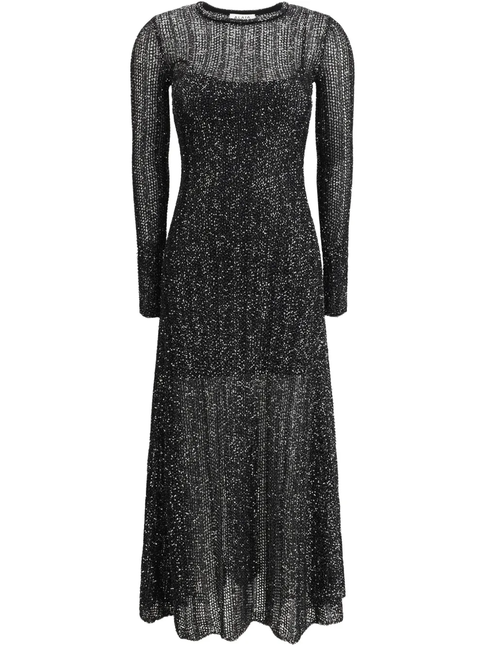 Alaïa sequined maxi dress | Black | Image 1