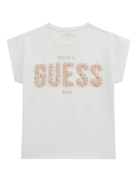 guess kids Camiseta com logo em bouclé