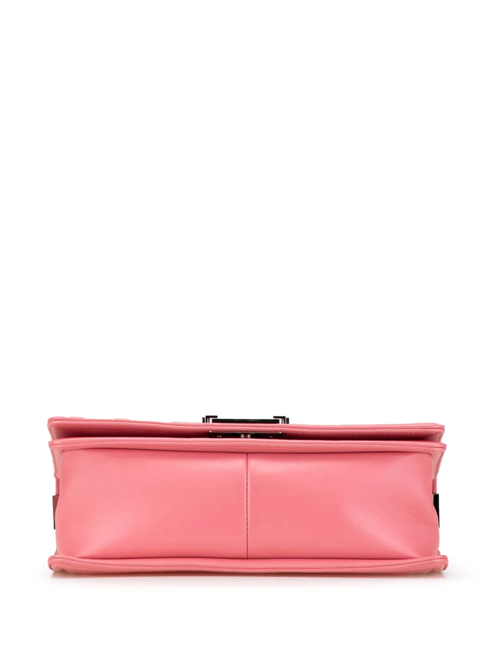 CHANEL Pre-owned 2016-2017 Medium Chevron Lambskin Boy Flap Crossbody Bag In Pink