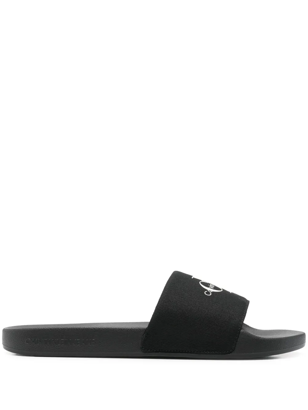 Calvin Klein Jeans logo-print slides Black