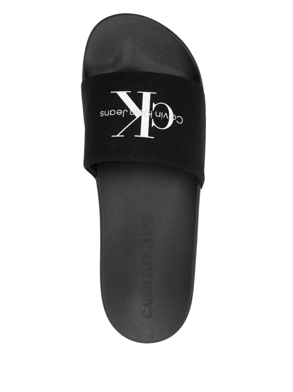 Calvin Klein Jeans logo-print slides Black