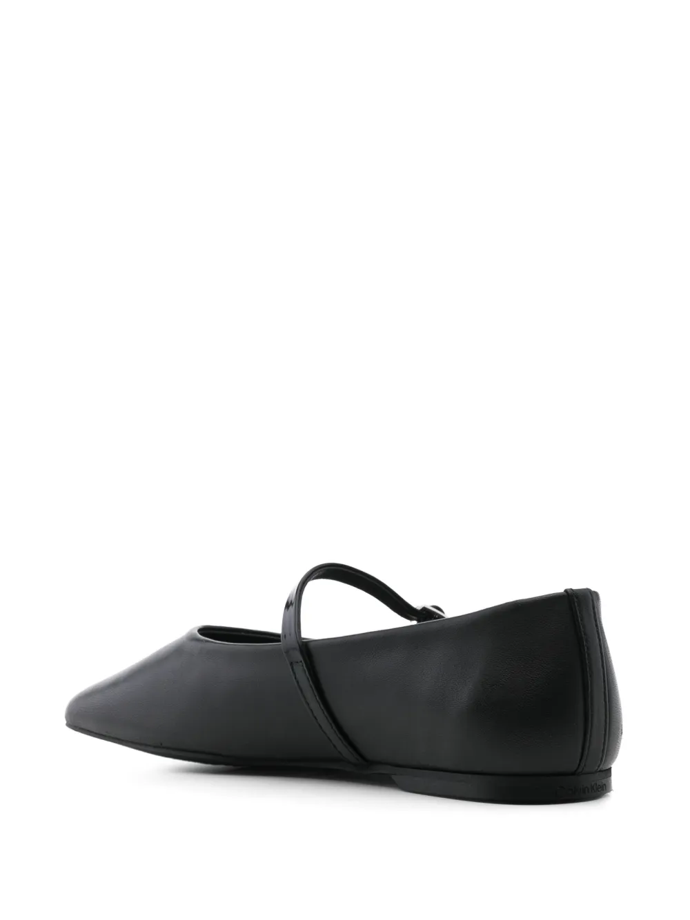 Calvin Klein buckle ballet flats Black