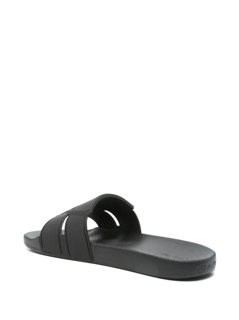 Calvin Klein logo-debossed slides Black
