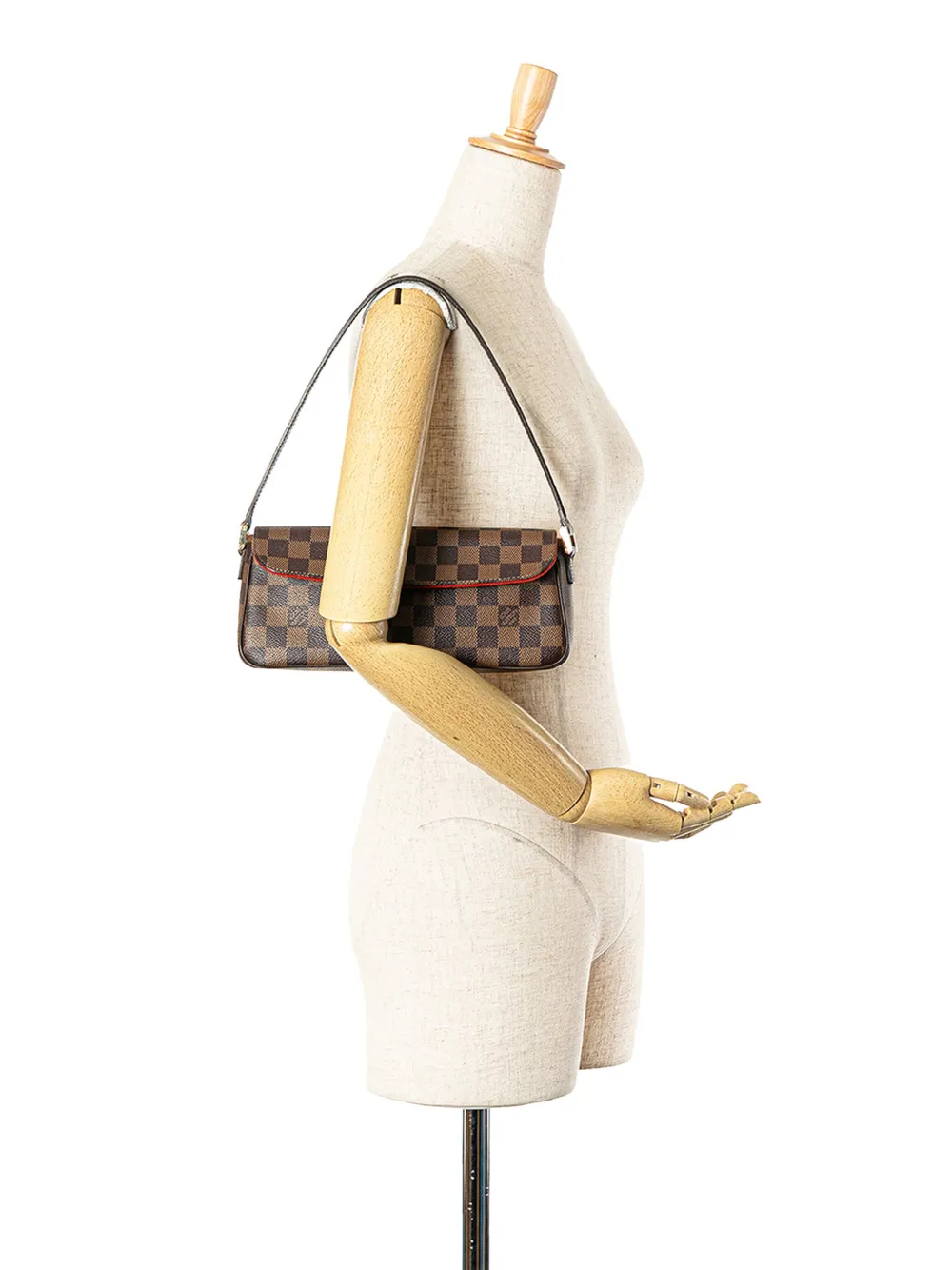 Louis Vuitton Pre-Owned 2002 Damier Ebène Recoleta schoudertas - Bruin