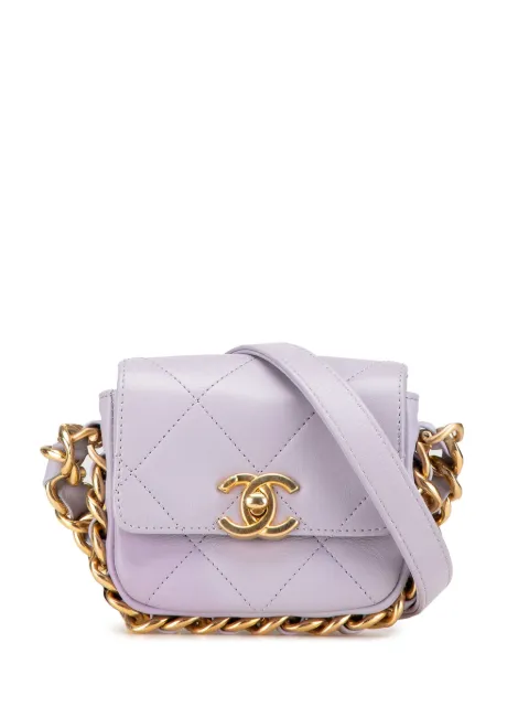 CHANEL Pre-Owned 2021-2024 Mini Quilted Calfskin Framing Chain Flap crossbody bag