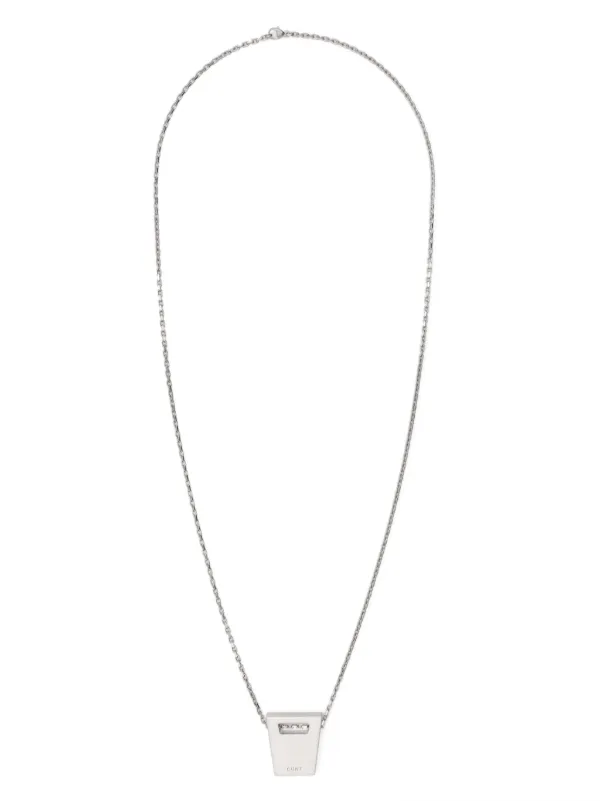 Rick Owens ロゴ ネックレス | シルバートーン | FARFETCH JP