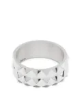 Le Gramme 7G Guilloché Pyramid Ribbon ring - Silver