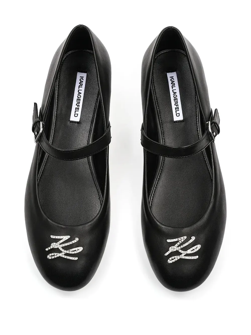 Karl Lagerfeld Karo ballerina's Zwart