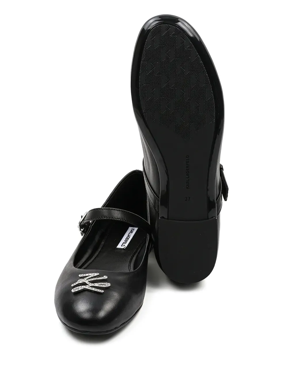 Karl Lagerfeld Karo ballerina's Zwart