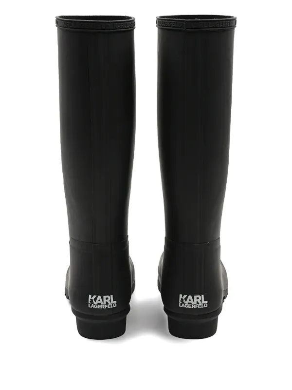 Karl Lagerfeld ロゴ レインブーツ Karl Lagerfeld レインブーツ | ブラック | FARFETCH JP