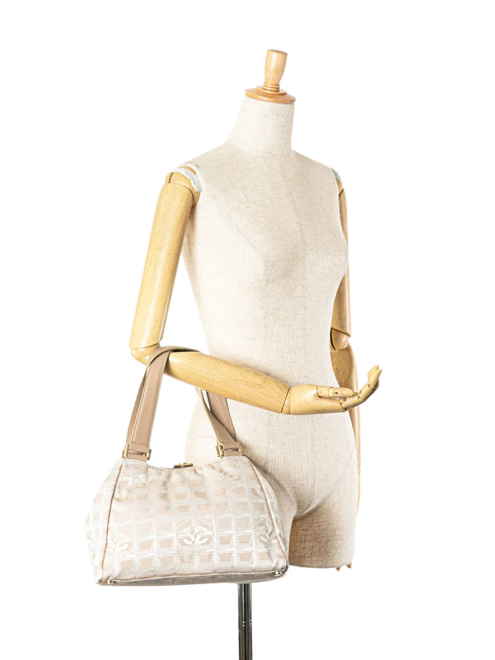 CHANEL Pre-Owned 2003-2004 New Travel Line nylon handtas - Bruin