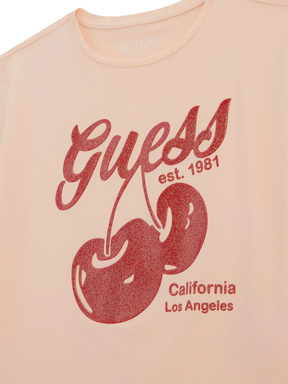 guess kids T-shirt met kersenprint Beige