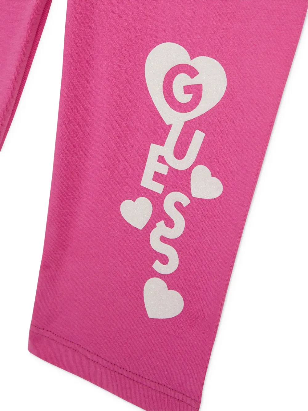 guess kids Broek met hartvormige logoprint Roze