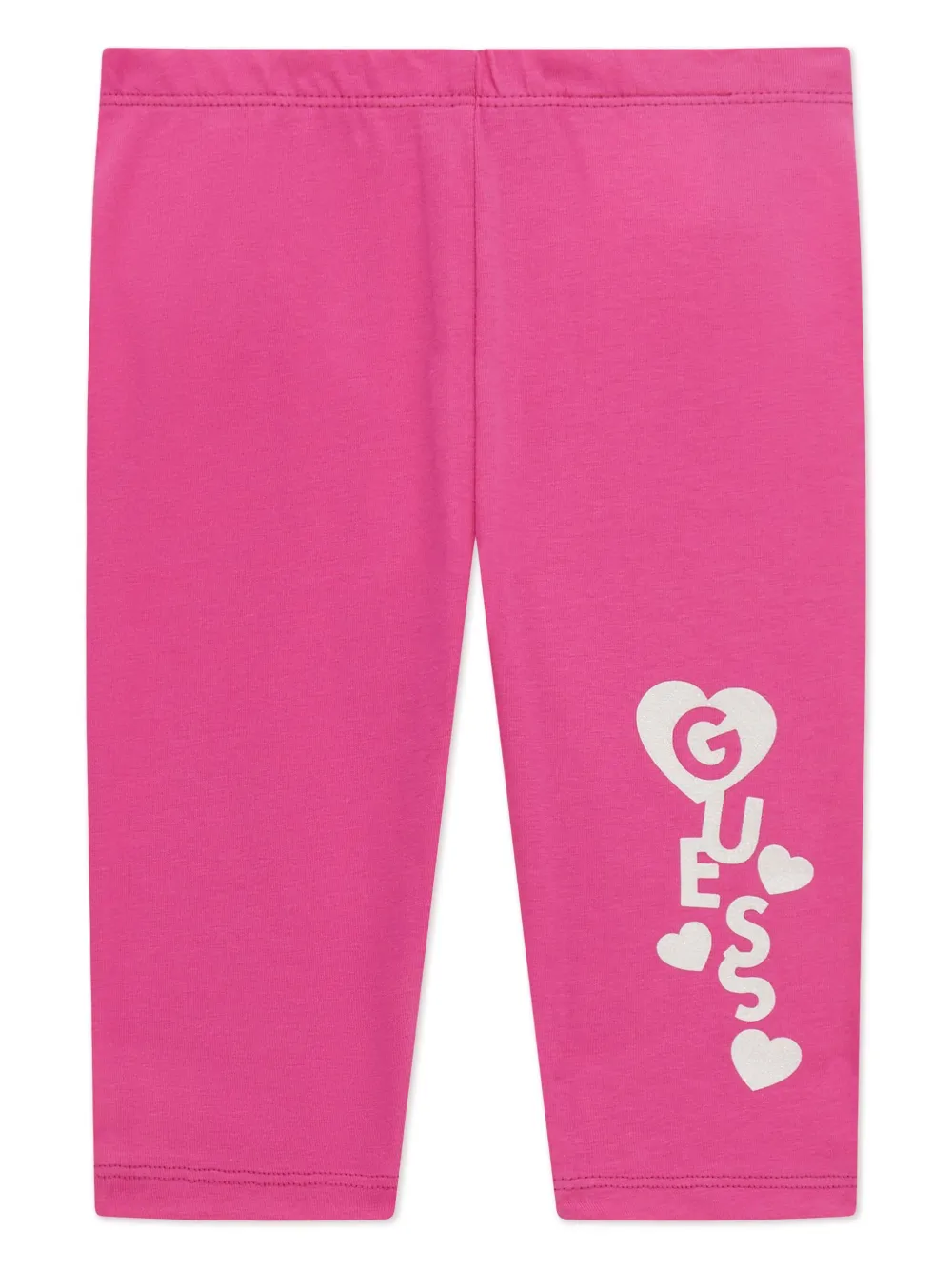 guess kids heart-logo-print leggings - Rosa