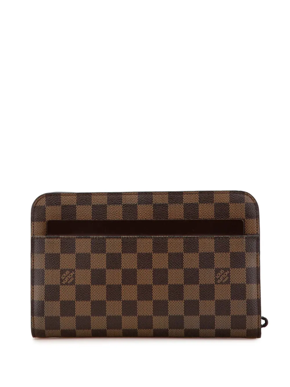 Louis Vuitton Pre-Owned 2006 ダミエ エベヌ ポシェット サンルイ クラッチバッグ - ブラウン Louis Vuitton Pre-Owned 2006 ダミエ エベヌ ポシェット サンルイ クラッチバッグ - ブラウン