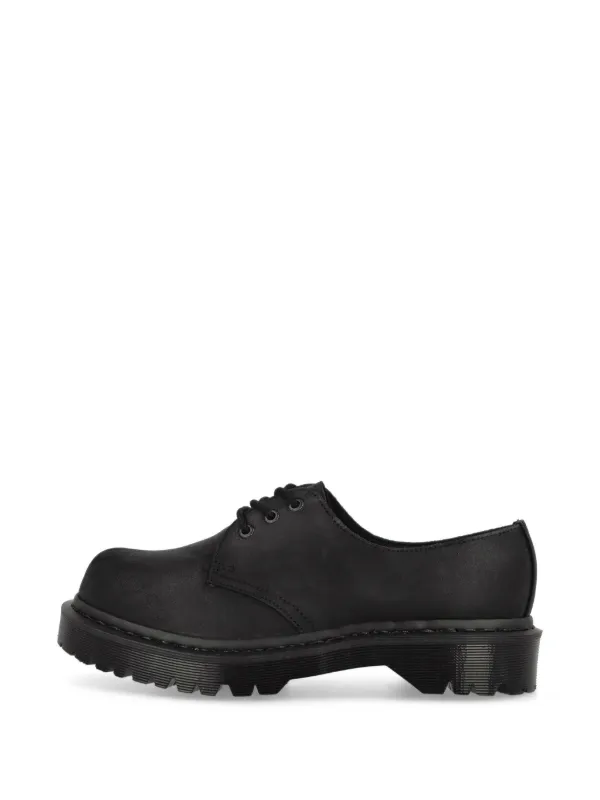 Dr. Martens 1461 Wax Commander Derby Shoes | Black | FARFETCH SG