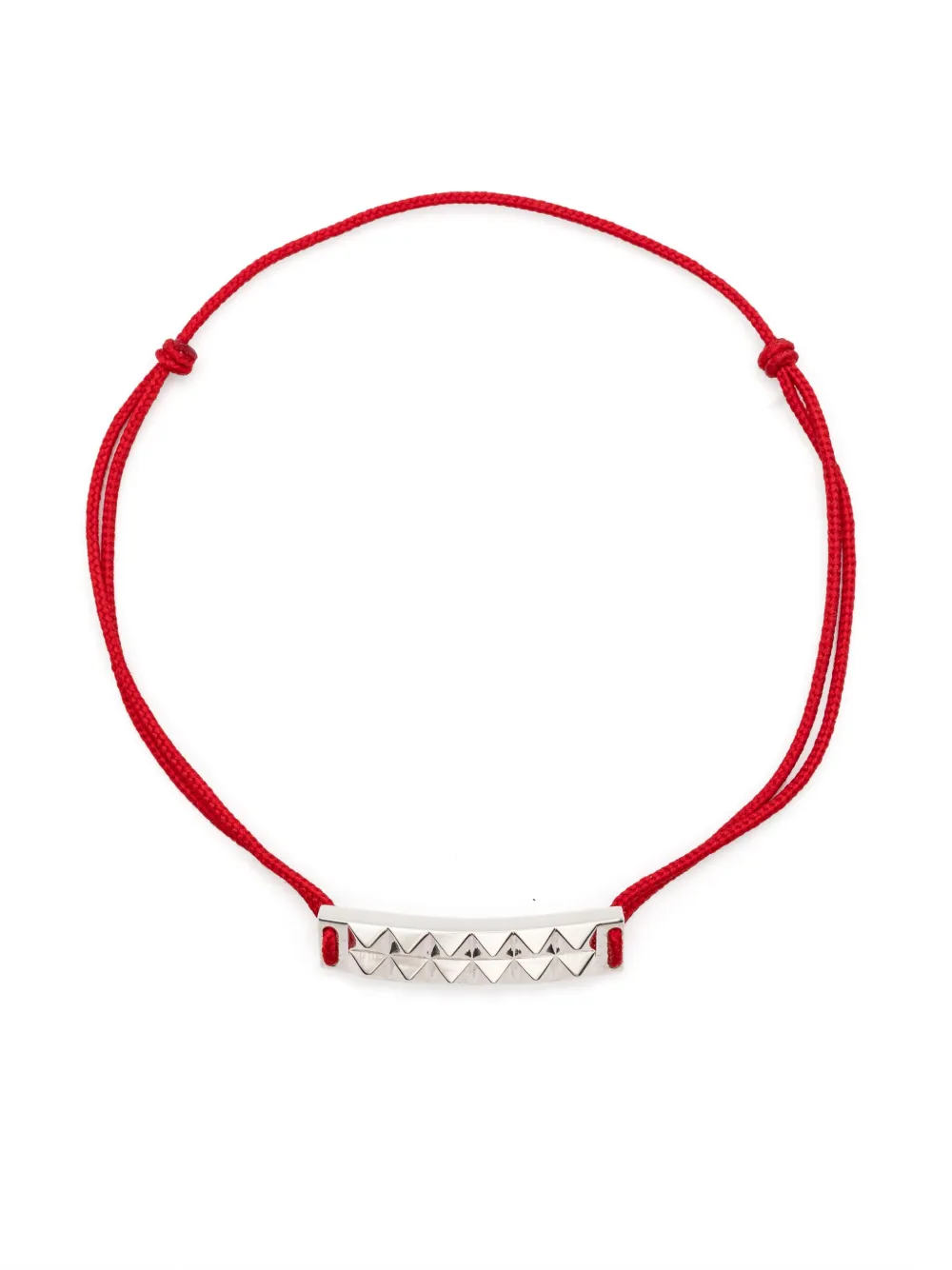 Le Gramme Buff-top Pyramid-guilloché Bracelet In Silver