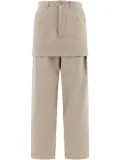 KAPITAL layered trousers - Neutrals