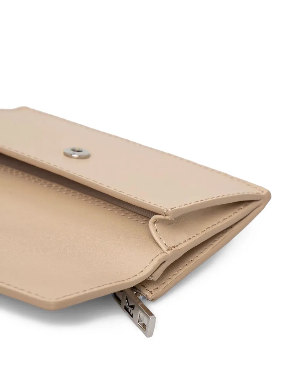 Karl Lagerfeld logo-plaque wallet Beige