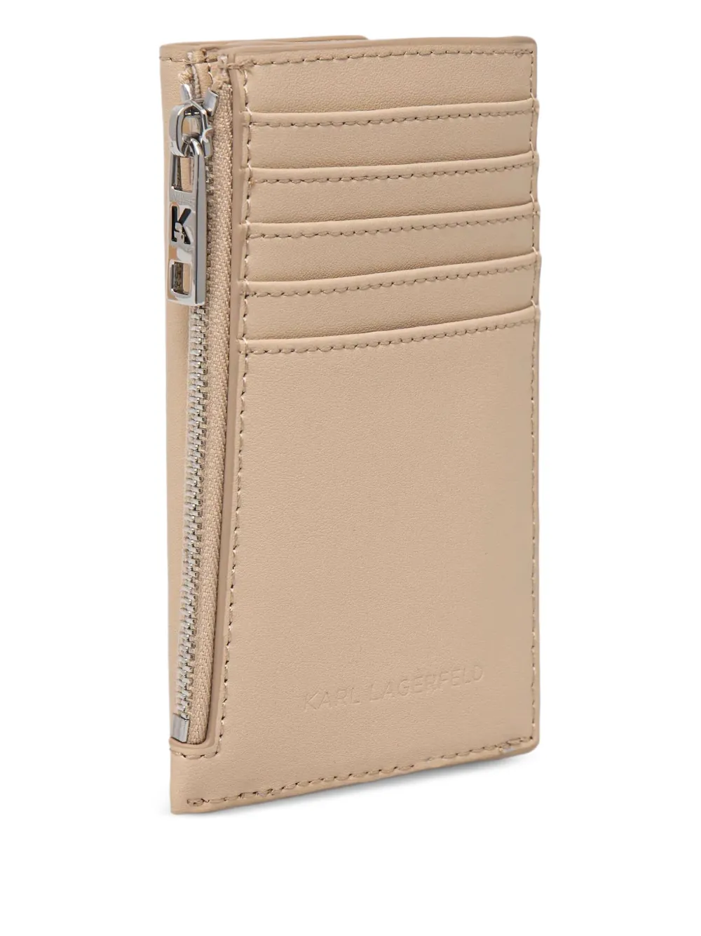 Karl Lagerfeld logo-plaque wallet - Beige
