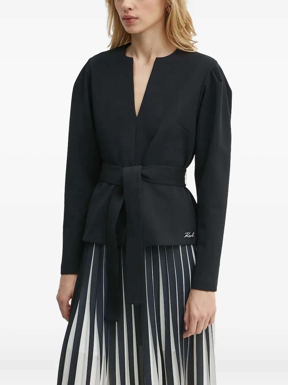 Karl Lagerfeld Vest met ceintuur Zwart
