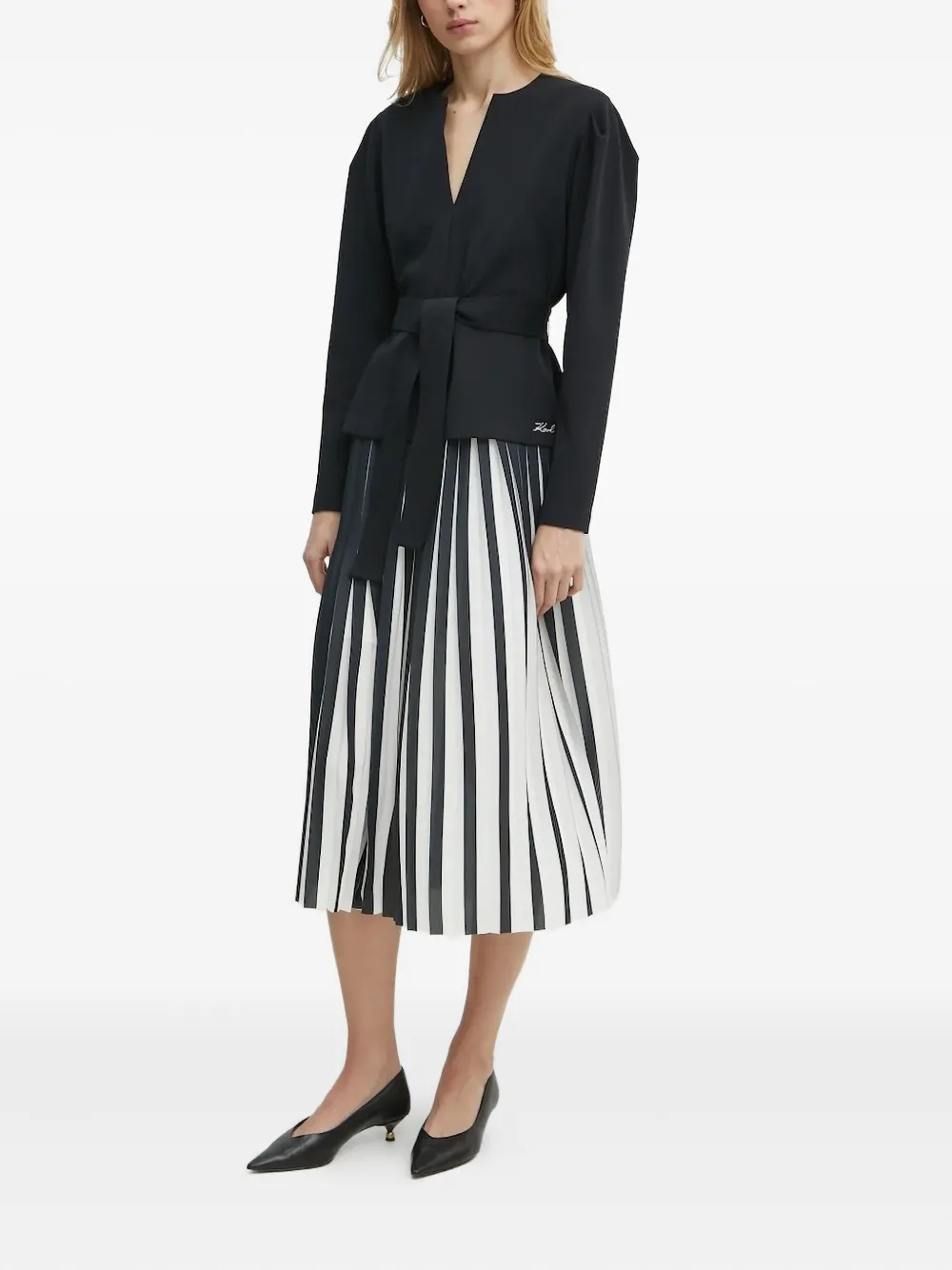 Karl Lagerfeld Vest met ceintuur Zwart