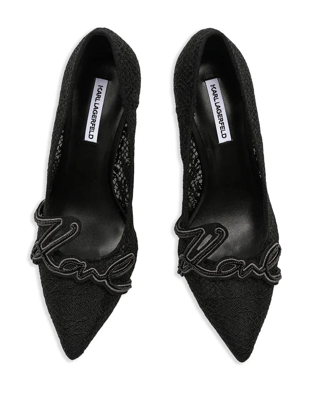 Karl Lagerfeld 100mm pumps met logo-applicatie Zwart