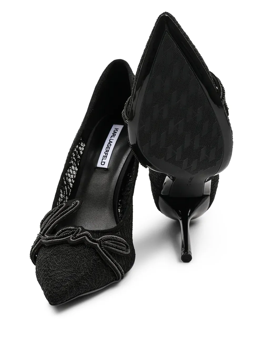 Karl Lagerfeld 100mm pumps met logo-applicatie Zwart