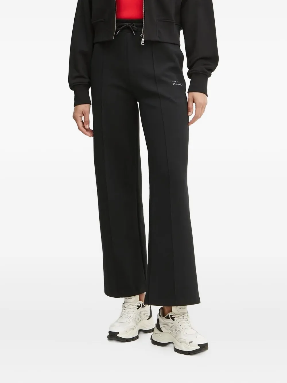 Karl Lagerfeld Broek met logodetail Zwart