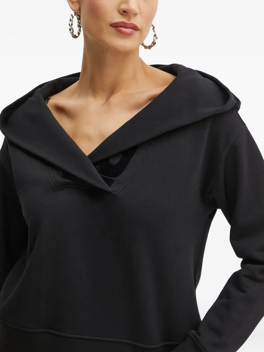 Karl Lagerfeld Hoodie met logo-jacquard Zwart