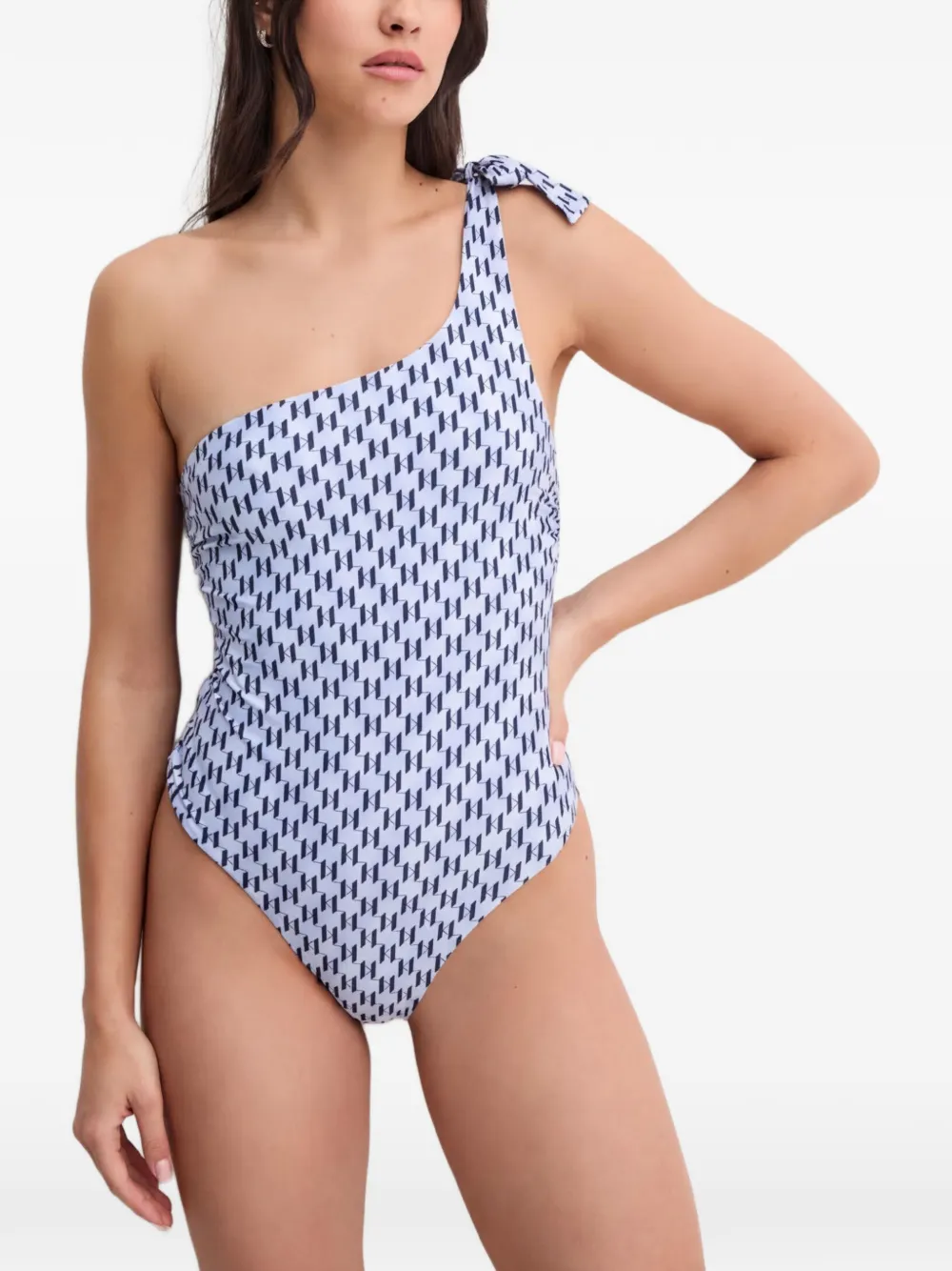 Karl Lagerfeld Costume intero monospalla - Blu