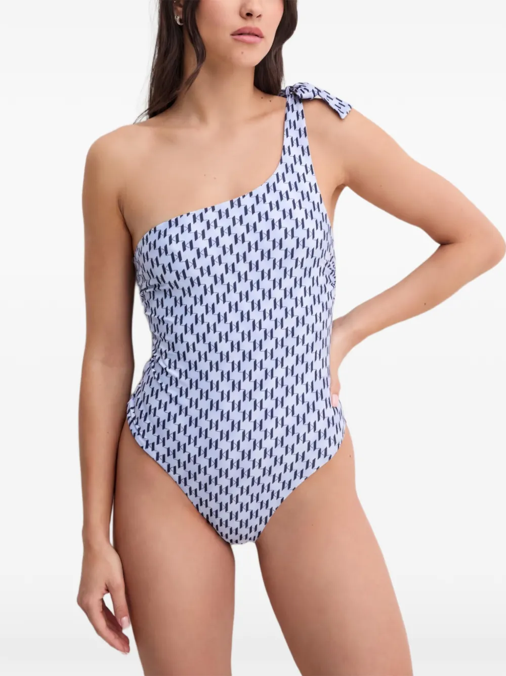 Karl Lagerfeld Costume intero monospalla - Blu