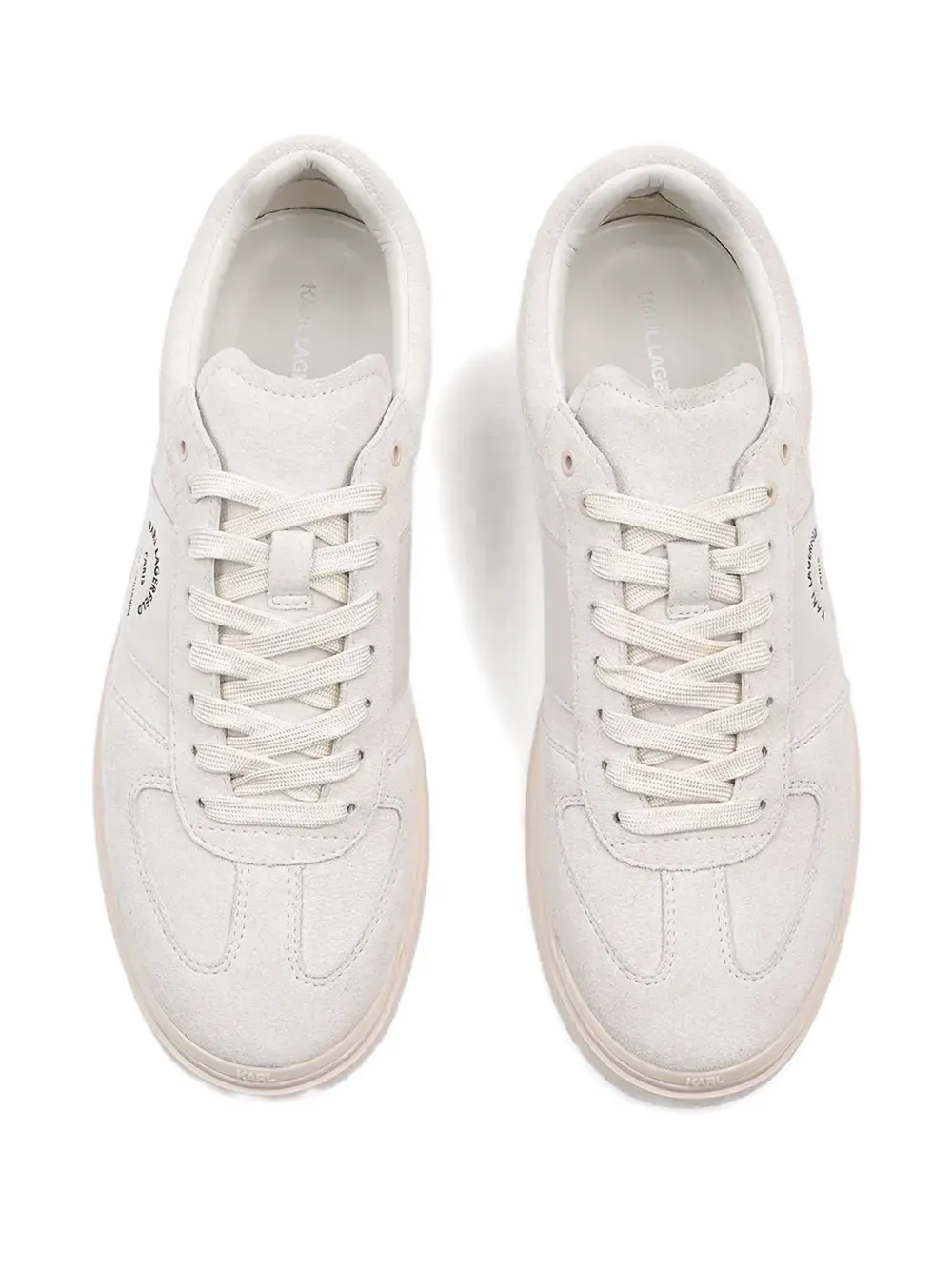 Karl Lagerfeld Leather Sneakers In Nude