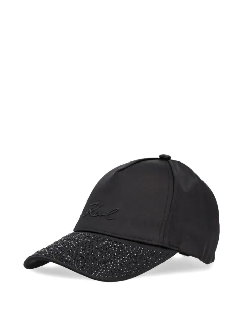 Karl Lagerfeld logo-embroidered cap