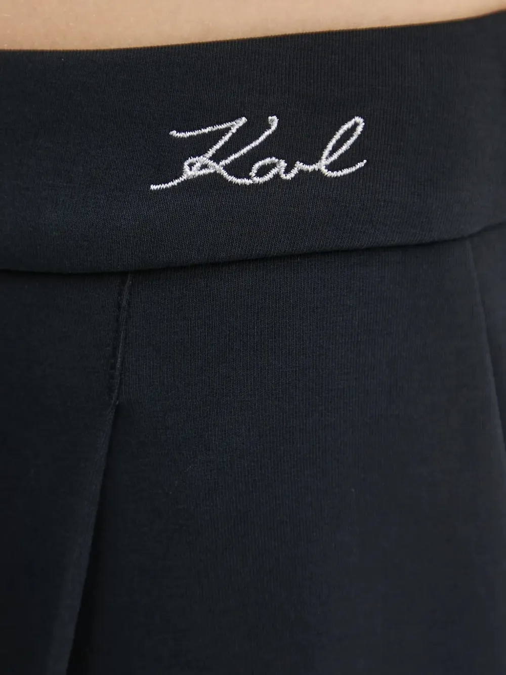 Karl Lagerfeld Broek met geborduurd logo Zwart