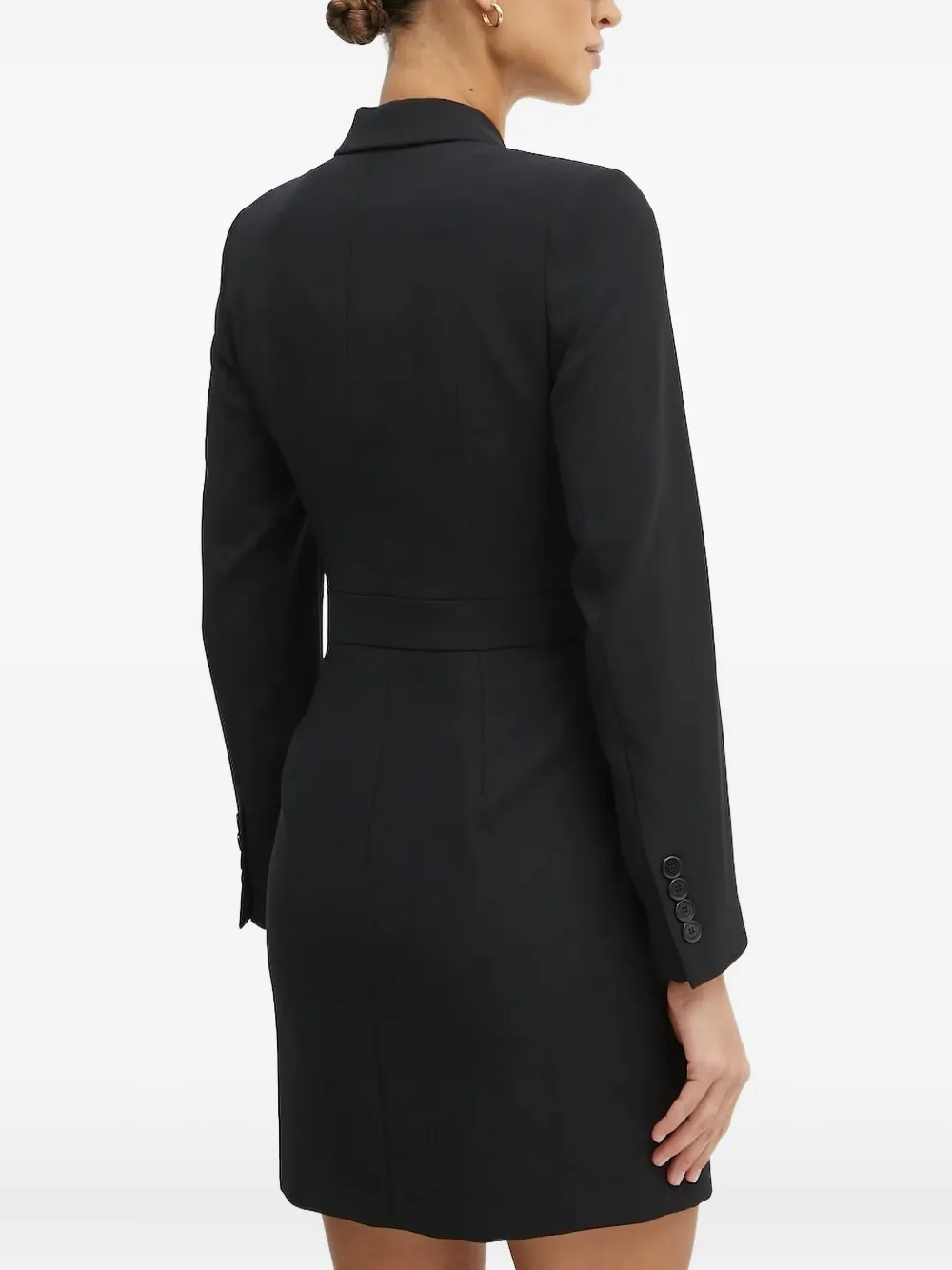 Karl Lagerfeld Mini-jurk met contrasterende kraag - Zwart