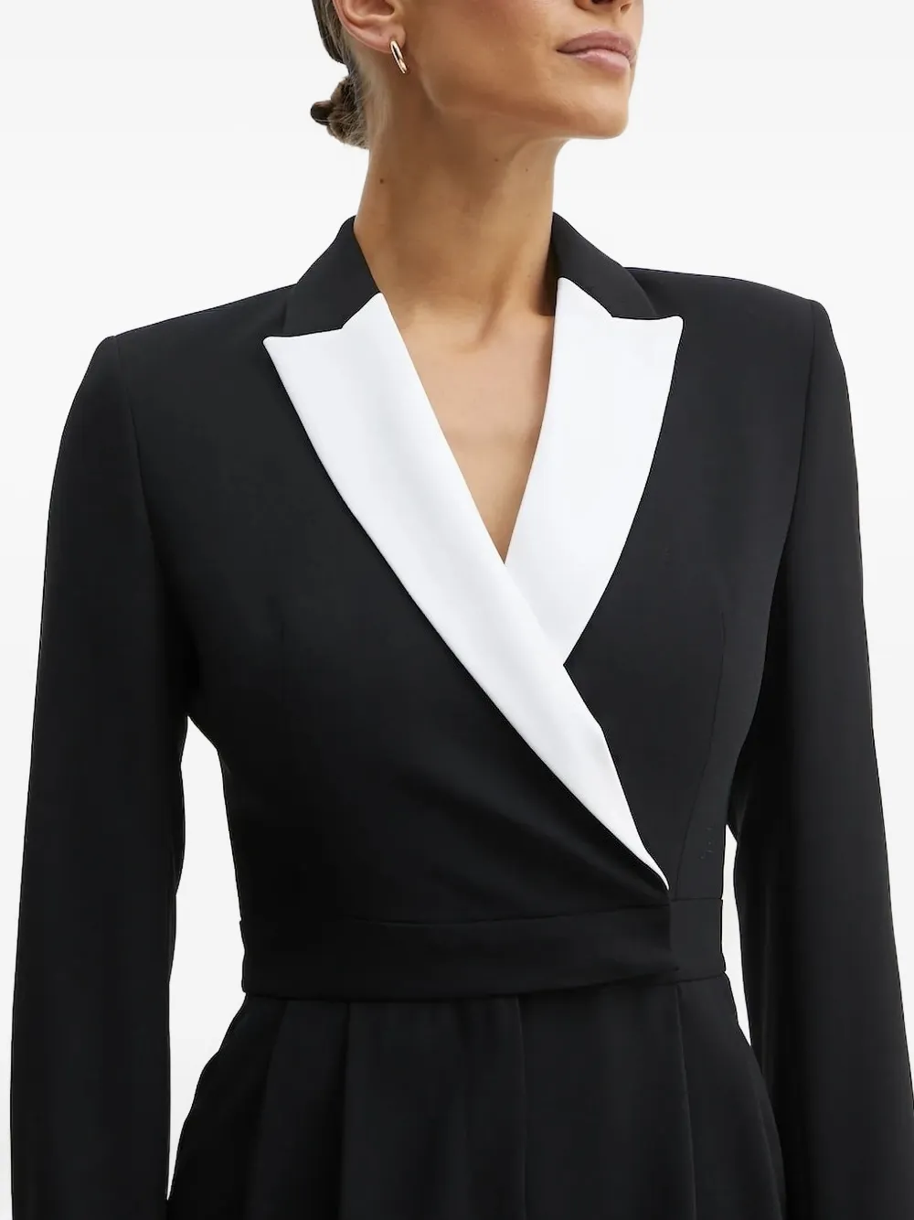 Karl Lagerfeld Mini-jurk met contrasterende kraag Zwart