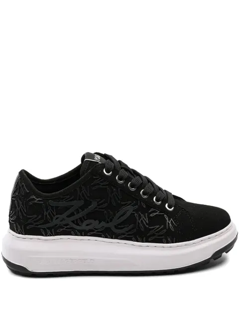 Karl Lagerfeld logo suede sneakers