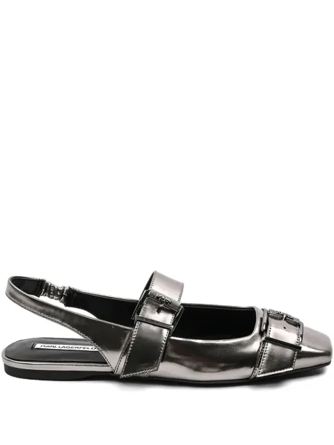 Karl Lagerfeld leather ballerina shoes