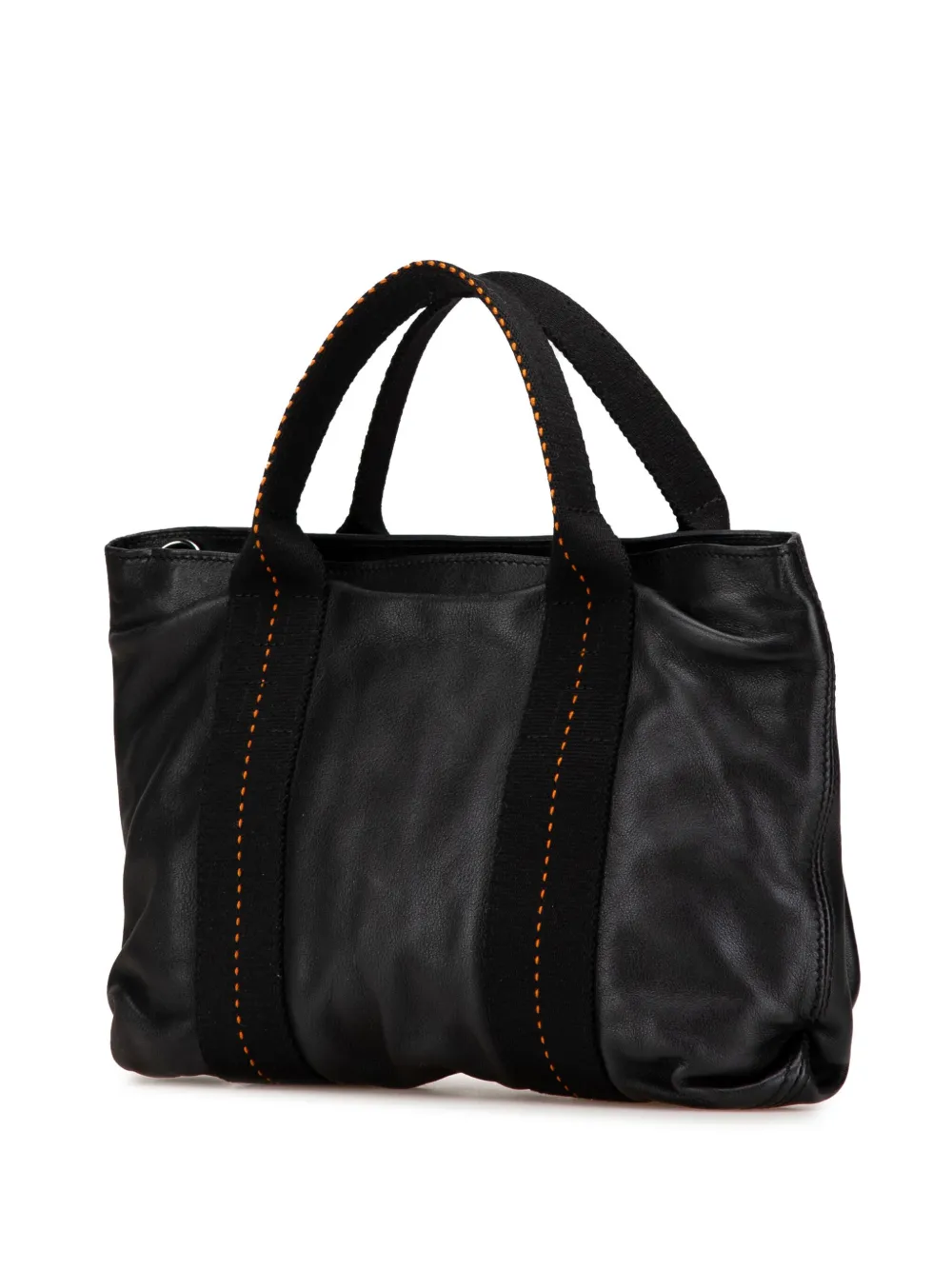 Pre-owned Hermes 2000-2010 Swift Caravan Horizontal Pm Satchel In Black