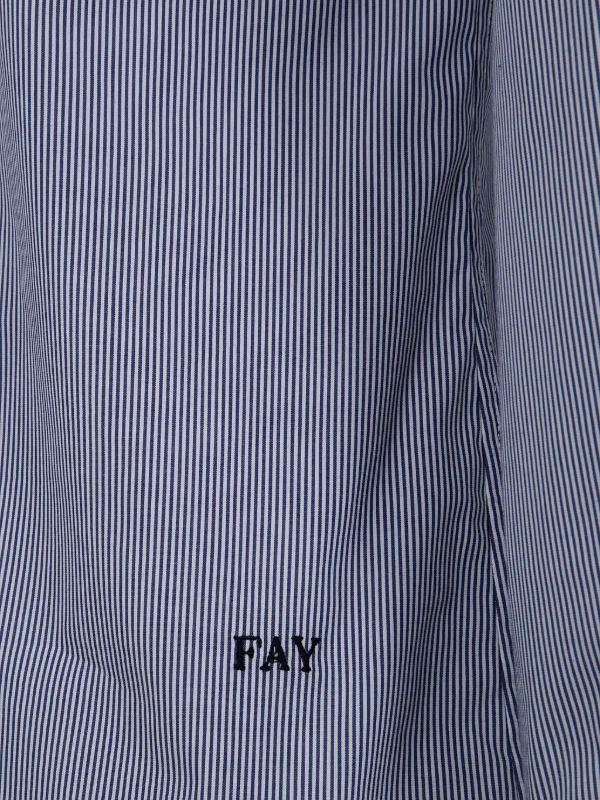 Fay logo-embroidered Shirt | Blue | FARFETCH RO
